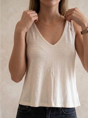 Elegant Cream Sleeveless Top